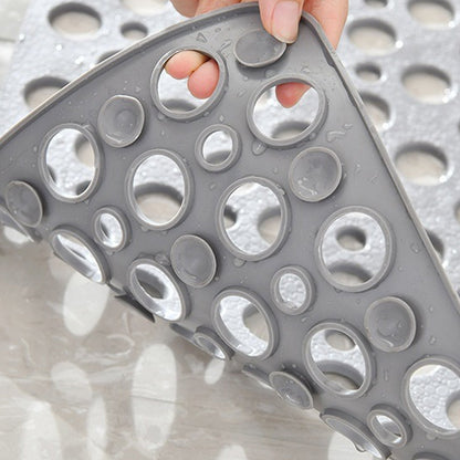 Anti-Slip Bath Mat Suction Shower Mats Bathroom Bathtub Floor Grey
