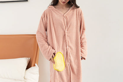 Absorbent Wearable Hooded Surf Poncho Quick-Dry Blanket Towels For Swiming Surfing Aquatics-Pink