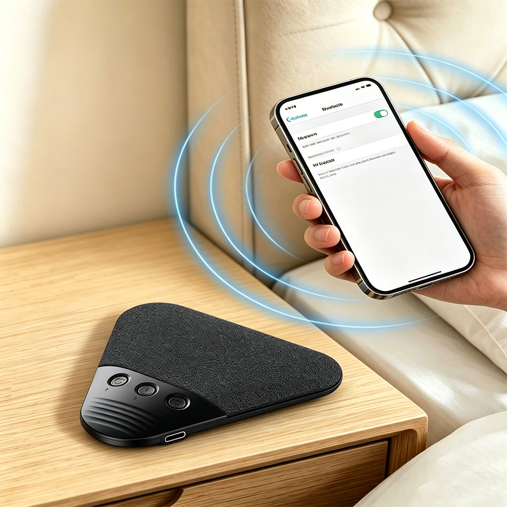 Pillow Speaker Bluetooth Under Pillow Sleep Speaker with White Noise-Black
