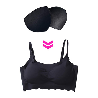 4 Pairs Triangle Replacement Foam Bra Pad Inserts - Black