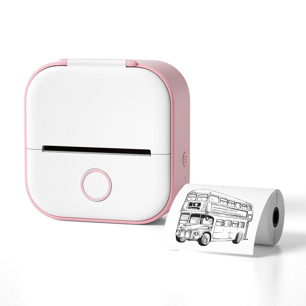 Phomemo T02 Mini Bluetooth Thermal Sticker Printer Portable Pocket Photo Printer Pink
