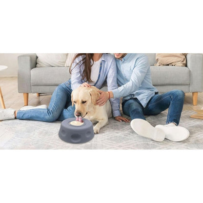 Dog Licking Bowl Slow Feeder Bowls for Yogurt Liquid Treat Interactive Dog Toys-Grey