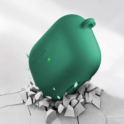 For AirPods Pro Silicone Protective Case Cover with Cleaner Kit and Keychain Green