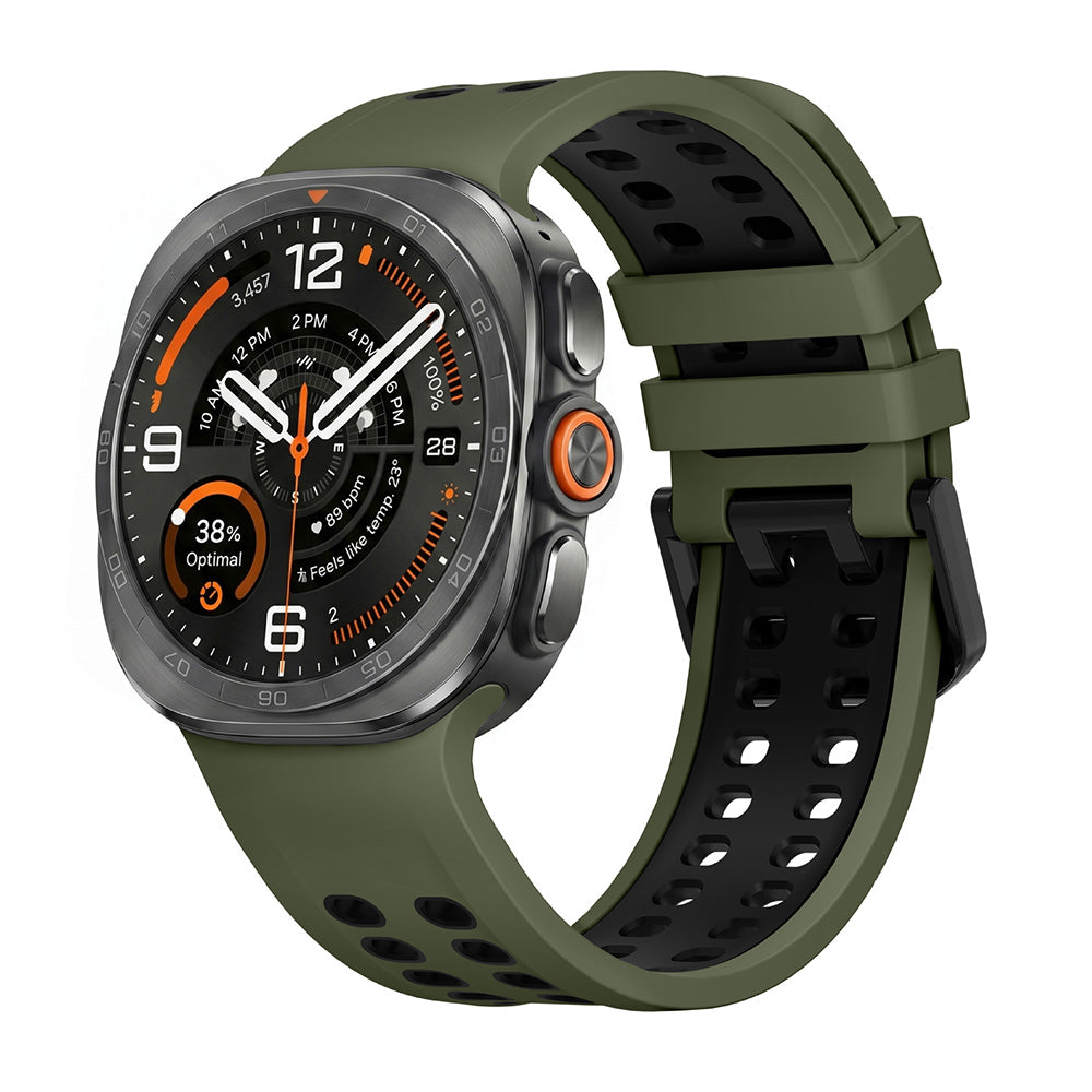 Silicone Watch Band for Samsung Galaxy Watch Ultra2 Ultra 2025 47mm - Army Green