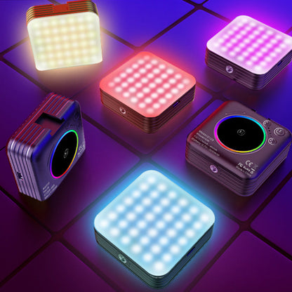 RGB Photography Selfie Fill Light Porable Adjustable Camera Light for Recording/Live