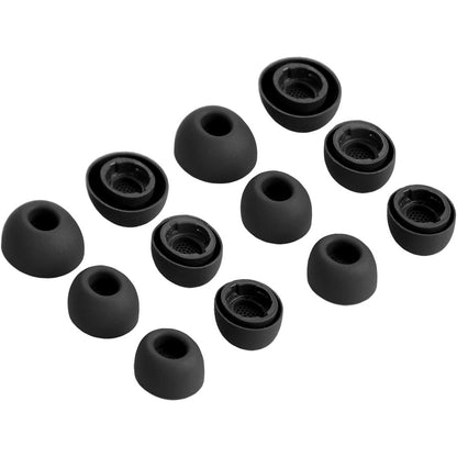 12Pcs Silicone Ear Tips for Samsung Galaxy Buds3 Pro Replacement Earbud Covers-Black