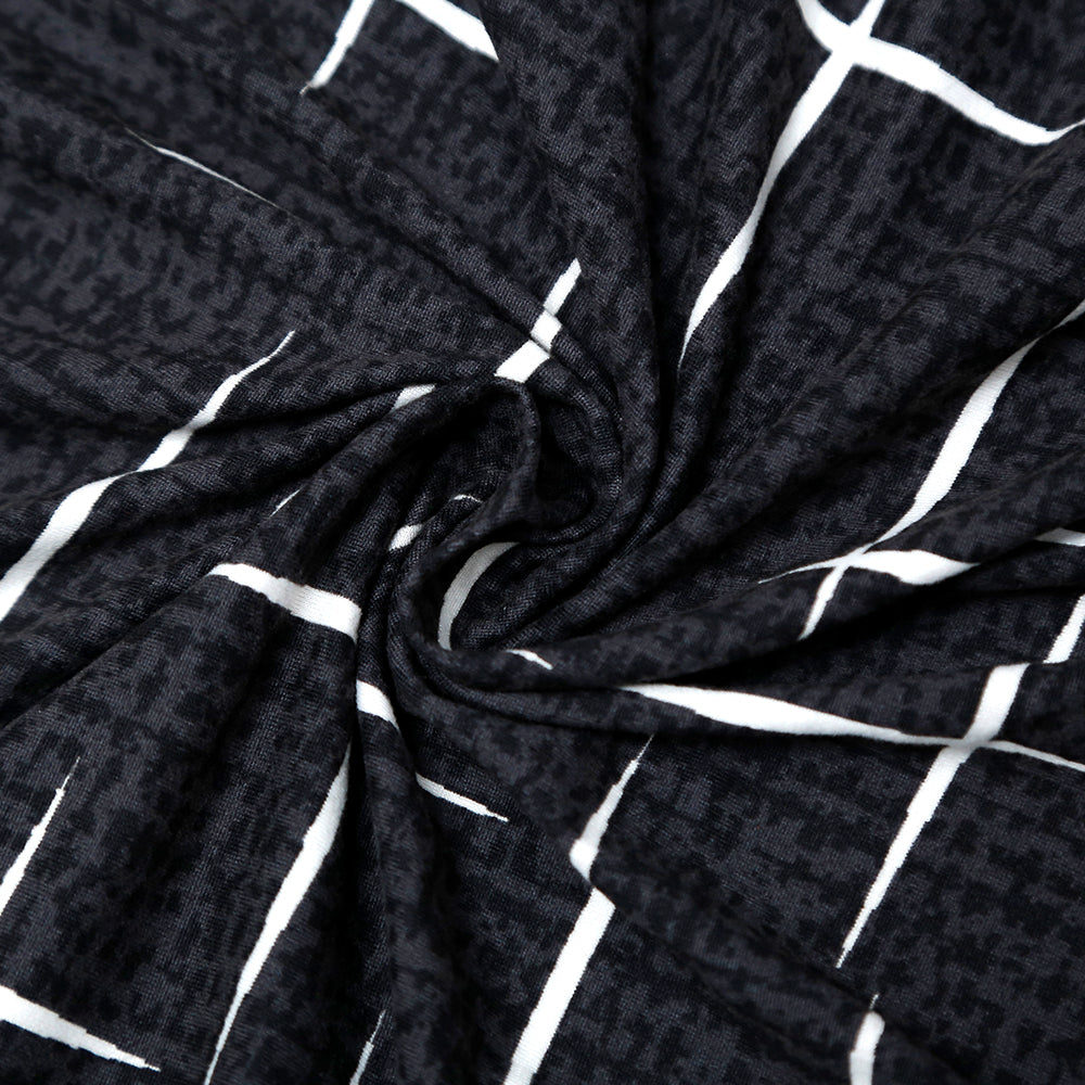 Printed Ergonomic Office Computer Game Chair Slipcovers Stretchy Seat Chair Covers -Black