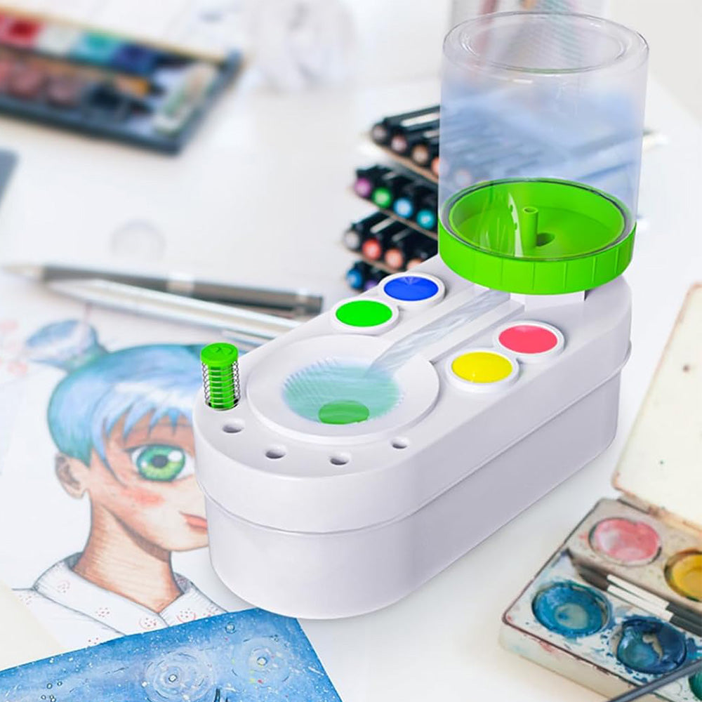 Paint Brush Cleaner Paint Station Art Supplies for Kids-Green