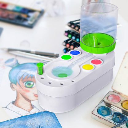 Paint Brush Cleaner Paint Station Art Supplies for Kids-Green