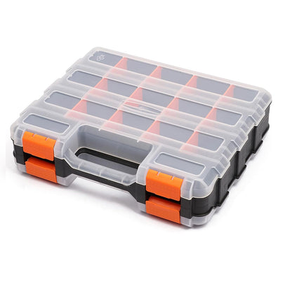 34 Grid Double Sided Tool Organizer Box for Screws Nuts - Orange