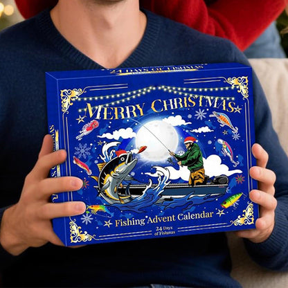 Fishing Advent Calendar 24-Day Christmas Countdown with Tackle and Lure Gifts Style 3