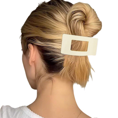 4PCS Large Flat Hair Clips Rectangle No-Slip Claw Clips for Women Style 2