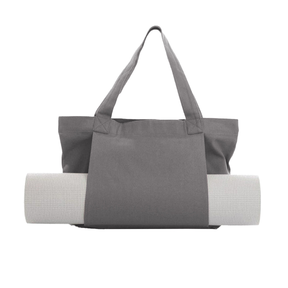 Yoga Pilates Mat Storage Bag Shoulder Handbag with Yoga Mat Carrier Pocket Gym Bag Grey