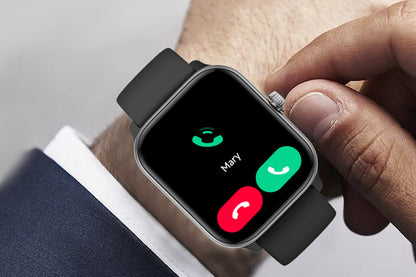 Bluetooth Calling Smartwatch with 1.85 Inch Display Fitness and Health Tracking for Men and Women -Black