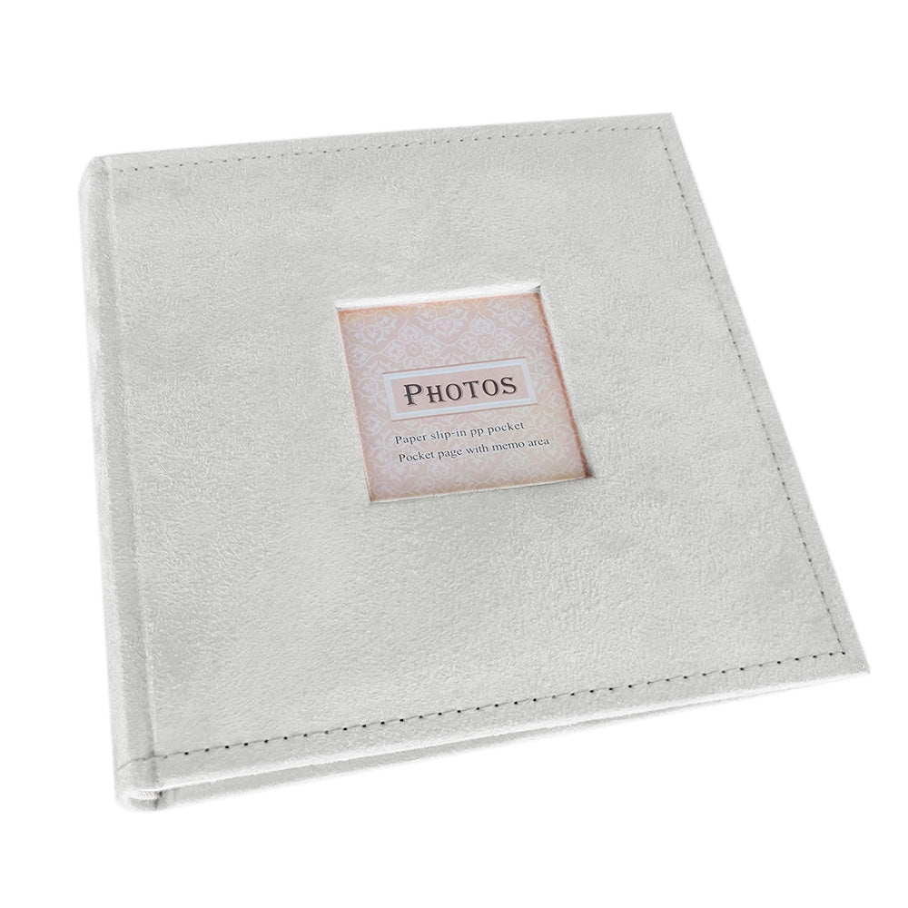 200 Photo Album with Memo Space Storage Book - White