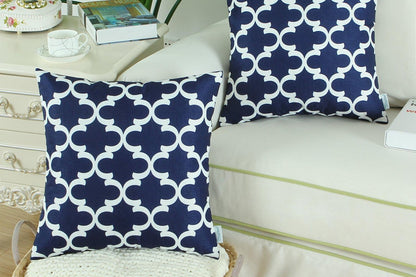 4Pcs 45X45CM Linen Geometric Throw Pillow Cushion Cover ST2