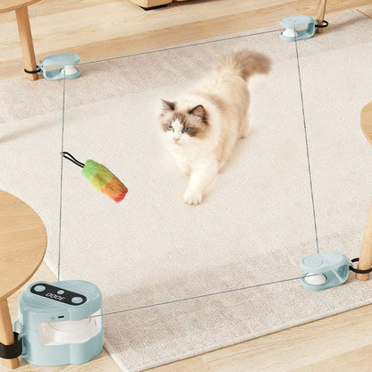 Interactive Cat Toy Automatic Moving And Enrichment Toy For Indoor Cats-Blue