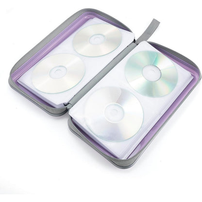 Portable 96 Capacity DVD CD Holder Case - Purple
