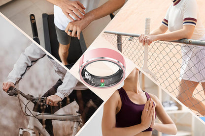 Gesture Control Smart Ring Health Tracker - Pink