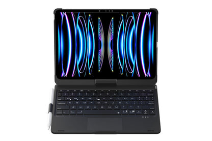 360-degree Rotatable Keyboard Case for iPad 11th Air 11 inch Air 13 inch with TouchPad -Black A11
