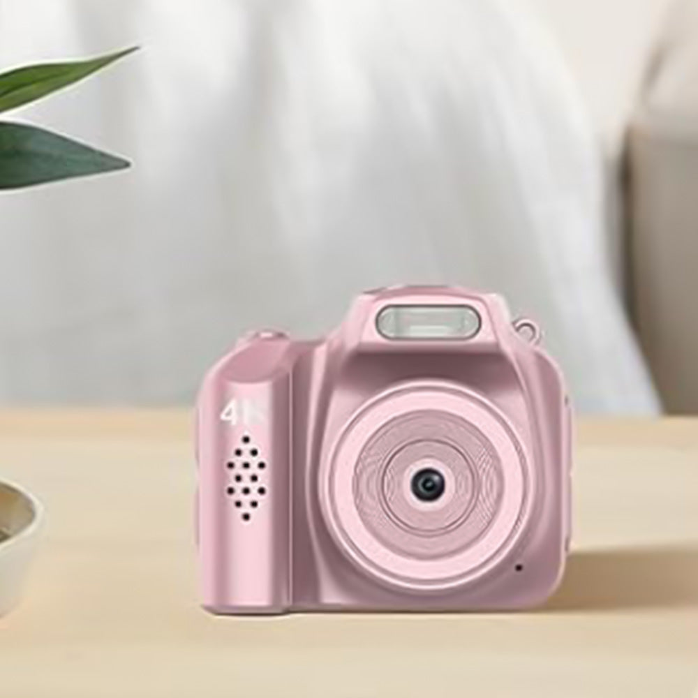 Mini Keychain Camera 4K Digital Camera Pocket-Sized Camera for Birthdays Gifts -Pink