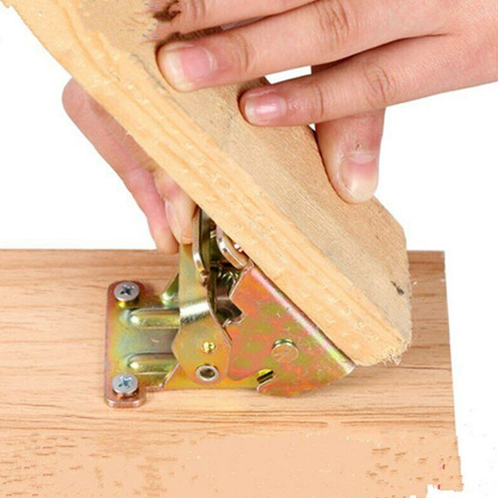 4Pcs Self Locking Folding Hinge for Tables Chairs and Workbenches-Gold