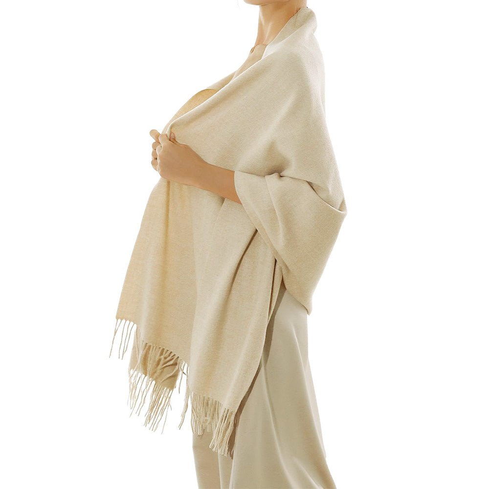 Winter Scarf for Women Shawls Wraps for Evening Dresses Large Warm Soft Scarves-Beige