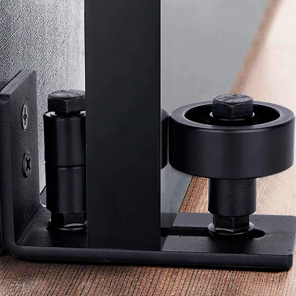 1X 8-Setting Ways Barn Door Floor Guide Adjustable Sliding Guide Flush Wall Mounted Stay Rollers
