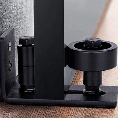 1X 8-Setting Ways Barn Door Floor Guide Adjustable Sliding Guide Flush Wall Mounted Stay Rollers