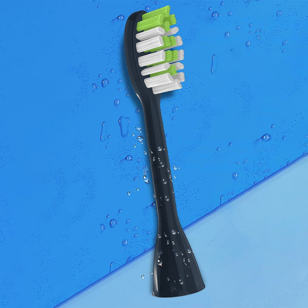 4Pcs Replacement Electric Toothbrush Heads with Dustproof Covers Compatible with Philips HY1100/1200/One Series Black