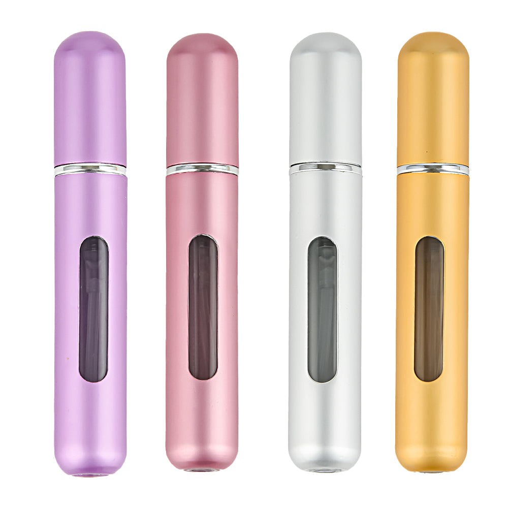 4Pieces 8ML Mini Travel Perfume Spray Pump Portable Empty Bottle Atomizer