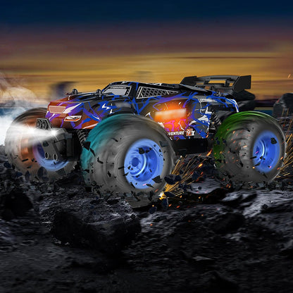 1:18 Scale Remote Control Car All-Terrain RC Truck with LED Lights Navy