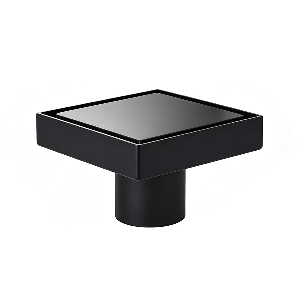 Square Shower Drain with Filter-Black
