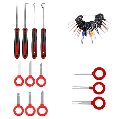 238Pcs Car Trim Removal Tool Kit Universal Clip Set with Fastener Removers for Auto Marine Home Repairs Red