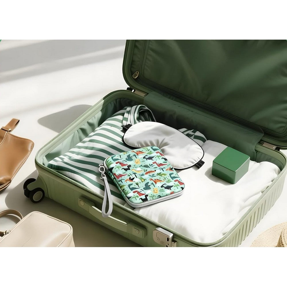 Card Case for Yoto Cards 80 Pockets Card Holder with Carry Strap and Zipper-Green