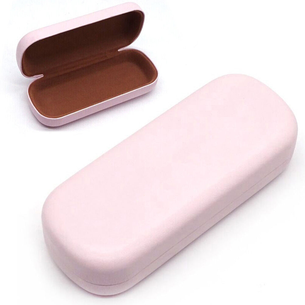 Unisex Hard Shell Glasses Case ââ‚?PU Leather Travel Sunglasses Box Pink