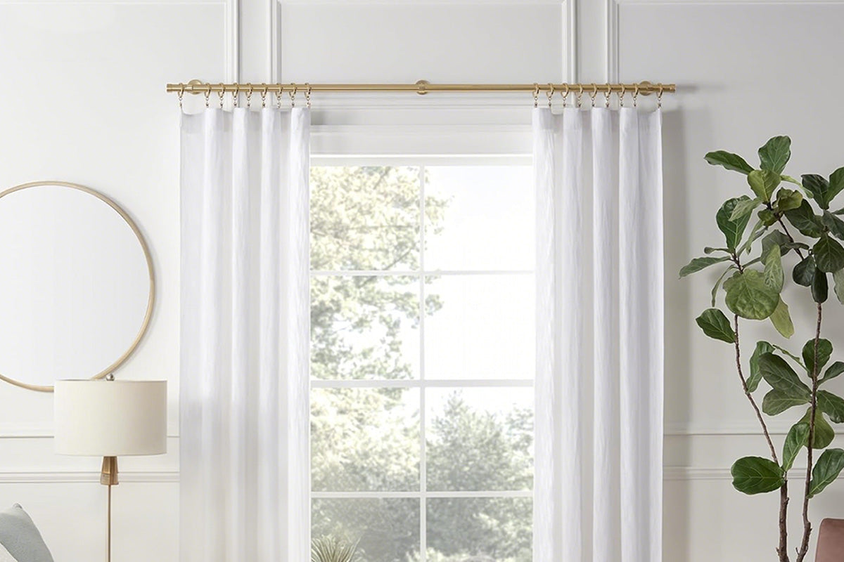 18-Pack Metal Curtain Rings Clips 4.0mm Wire 50mm Inner Diameter-Gold