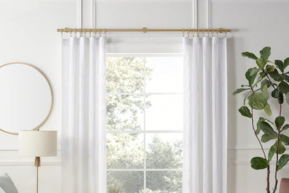 18-Pack Metal Curtain Rings Clips 4.0mm Wire 50mm Inner Diameter-Gold