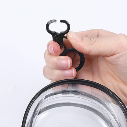 Transparent Carrier Bag Set for 15/17cm Labubu Doll Storage Case Black