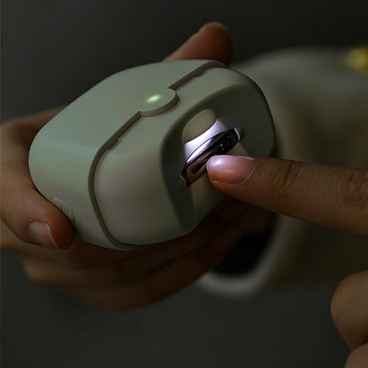 Electric Nail Clipper with LED Light - Green