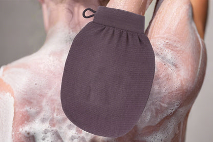 2Pcs 100% Viscose Exfoliating Gloves Moroccan Body Scrub Bath Wash Mitts-Brown