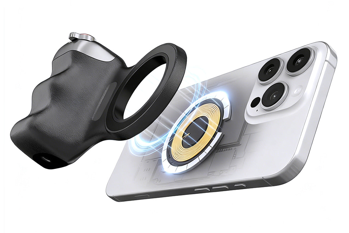 Phone Camera Grip with Selfie Light and Tripod for Photography TikTok-Black