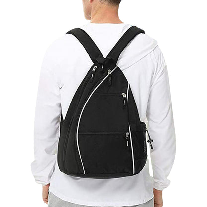 Pickleball Bag Pack Reversible Backpack Travel Sports Sling Bag Black