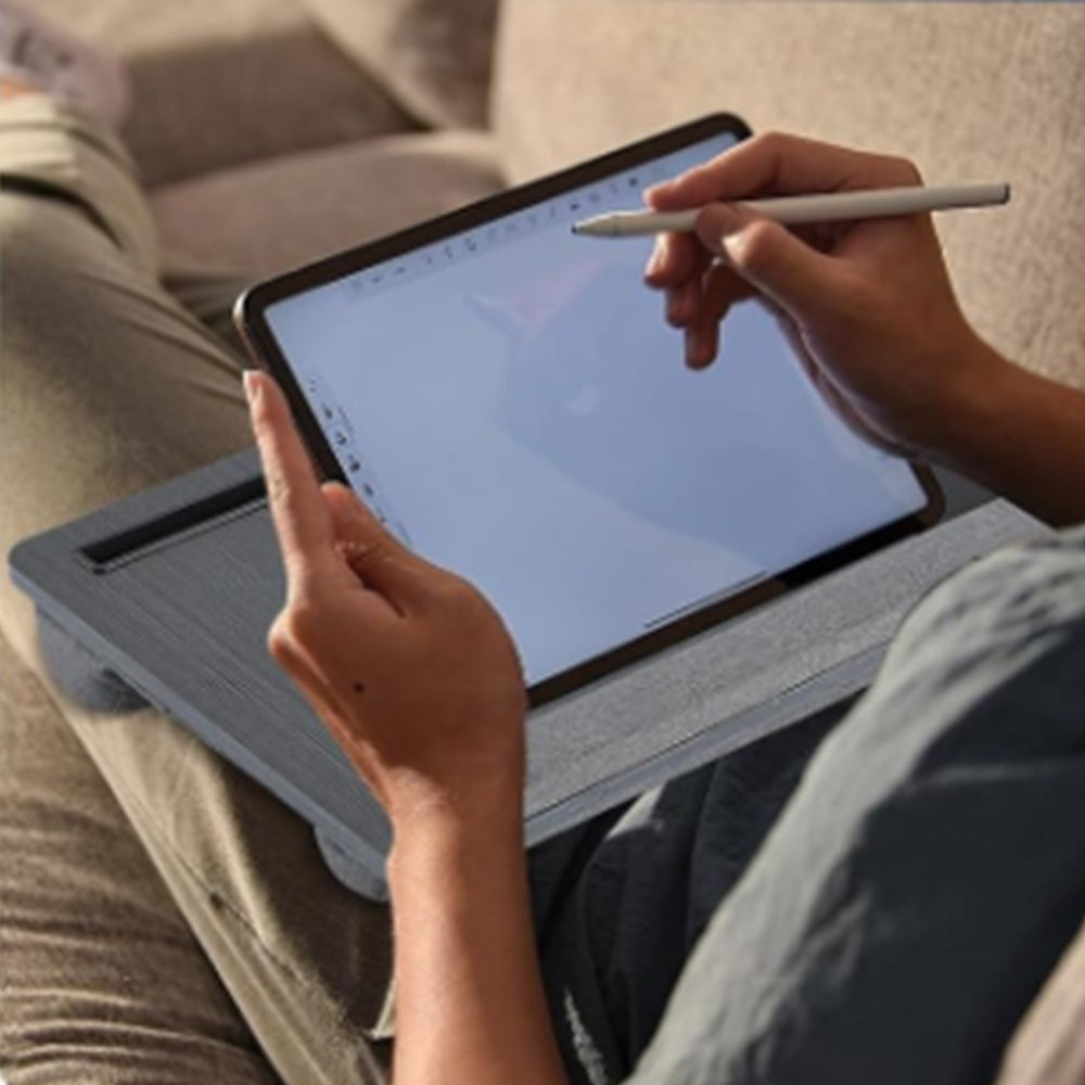 Laptop Desk with Built in Mouse Pad Wrist Pad Laptop Stand with Tablet/Phone Holder Black