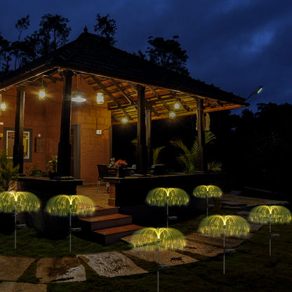 Solar Pathway Lights 4Pcs Solar Ground Lights Outdoor Garden Decor Lamp -Warm White