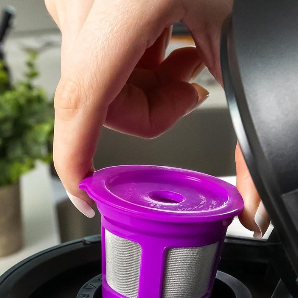 4 Piece Refillable Coffee Pods for Keurig K Cup Machines - Purple