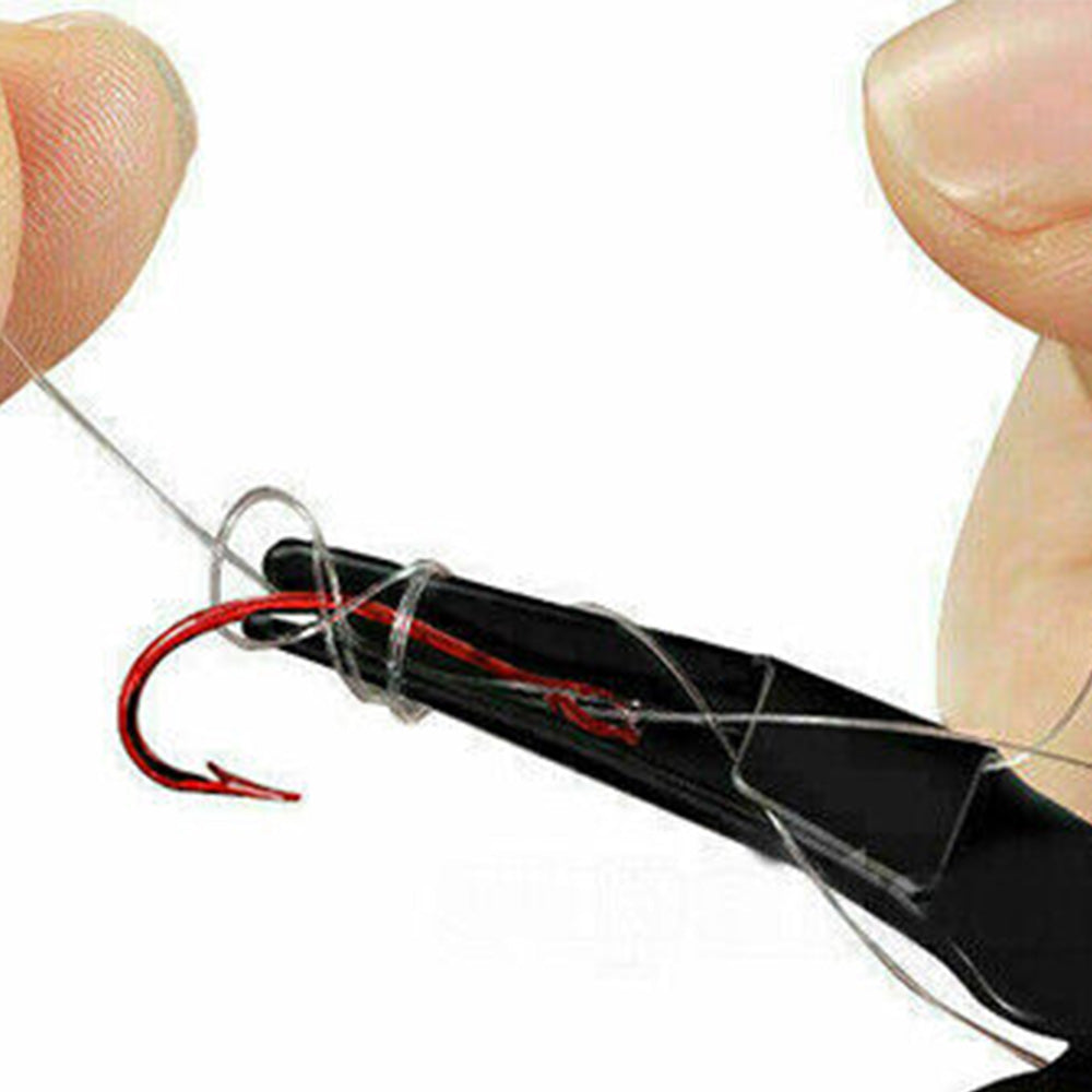 Fishing Knot Tying Tool Fast Line Clippers Tie Tippet Cutter Nipper-Red