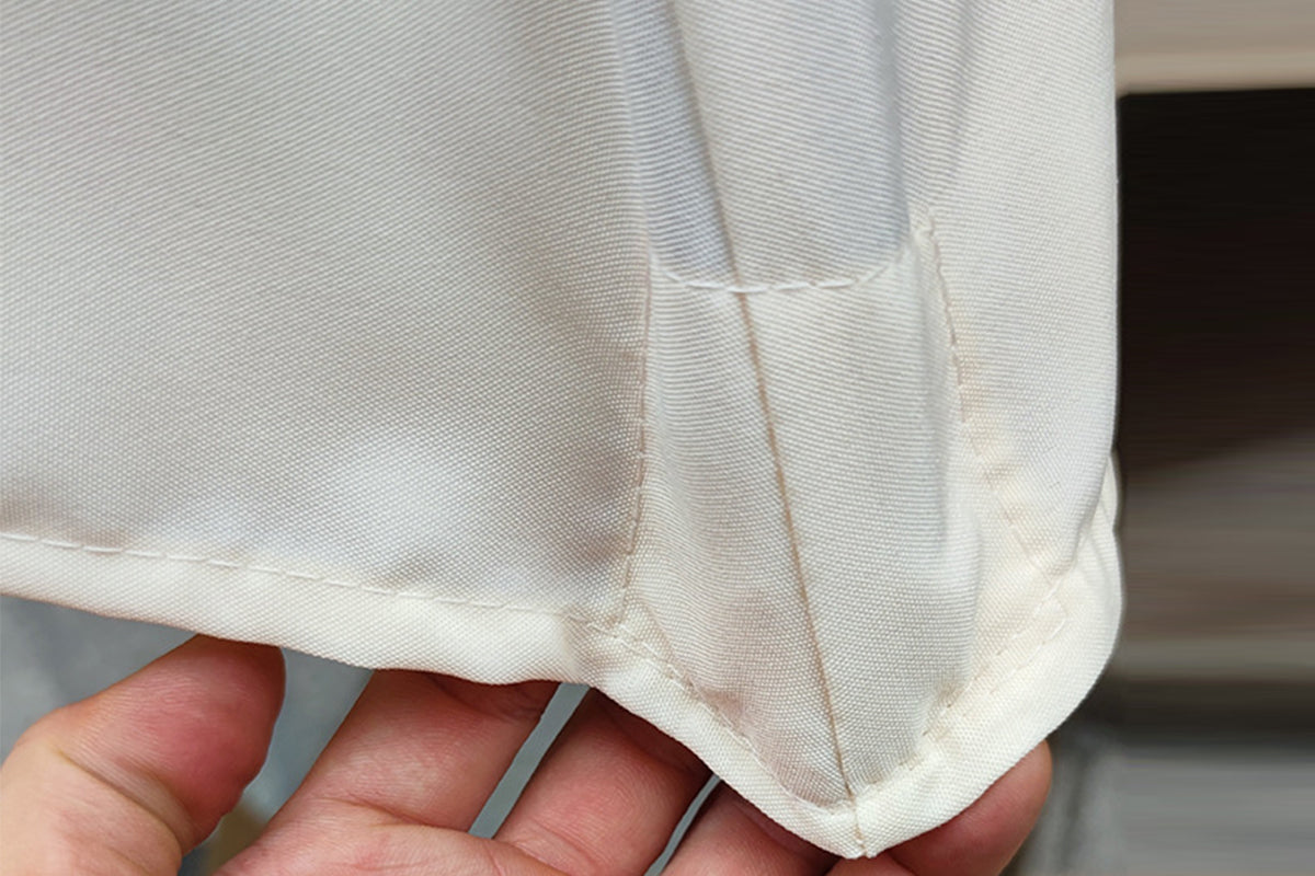 2.7M Waterproof Umbrella Replacement Canopy Top Cover For 12 Ribs Sunscreen Garden Three Heads Patio Umbrella Replacement Cloth-Beige