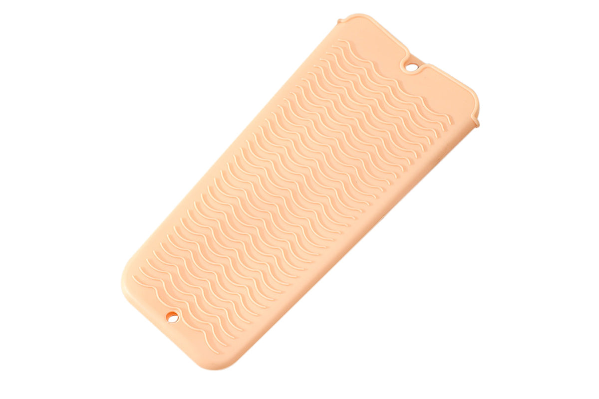 4 Pack Heat Resistant Silicone Pouch for Hair Styling Tools-Nude