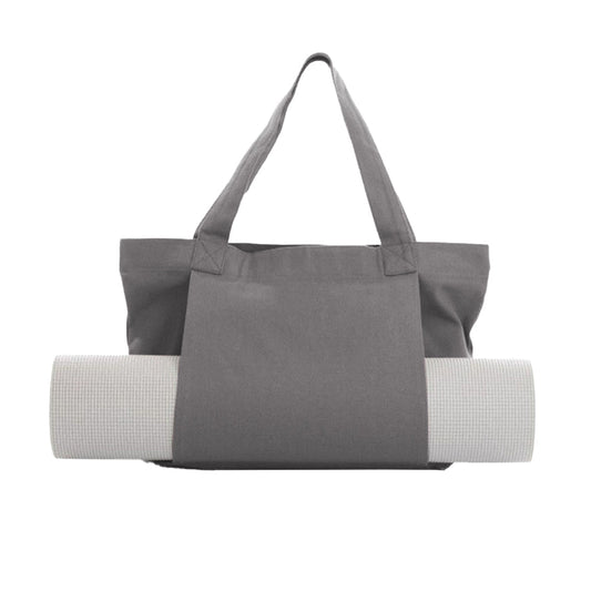 Yoga Pilates Mat Storage Bag Shoulder Handbag with Yoga Mat Carrier Pocket Gym Bag Grey